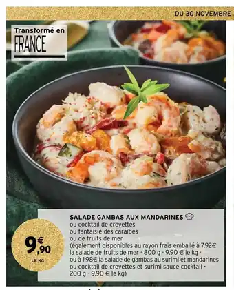 Intermarché Hyper Salade Gambas Aux Mandarines offre