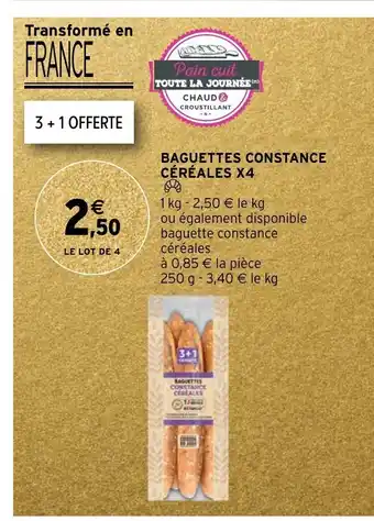 Intermarché Hyper Baguettes Constance Céréales X4 offre