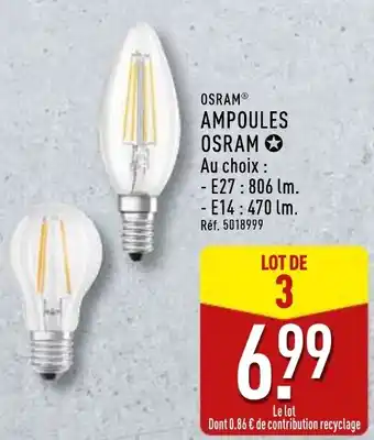 ALDI Osram ampoules osram offre