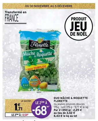Intermarché Hyper Duo Mache & Roquette Florette offre