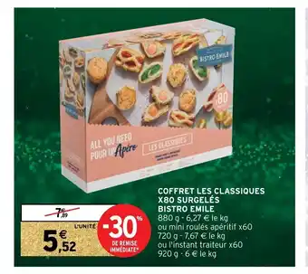 Intermarché Hyper Coffret Les Classique X80 Surgelés Bistro Emile offre