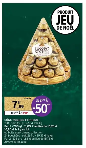 Intermarché Hyper Cone Rocher Ferrero offre