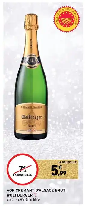 Intermarché Hyper Aop Crémant D'Alsace Brut Wolfberger offre