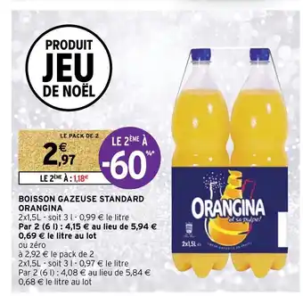 Intermarché Hyper Boisson Gazeuse Standard Orangina offre