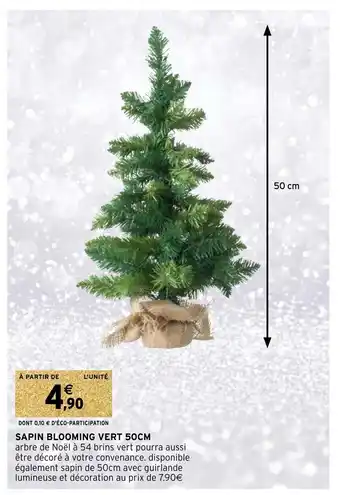 Intermarché Hyper Sapin Blooming Vert 50Cm offre