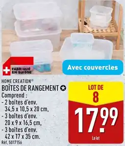 ALDI Home creation boîtes de rangement offre