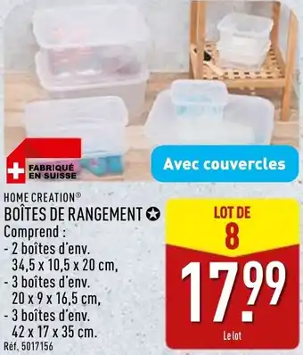 ALDI Home creation boîtes de rangement offre