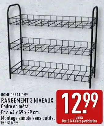 ALDI Home creation rangement 3 niveaux offre