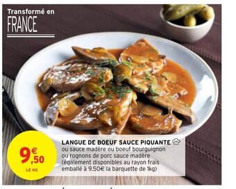 Intermarché Hyper Langue De Boeuf Sauce Piquante offre
