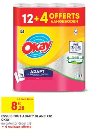 Intermarché Express Essuie-tout adapt' blanc x12 okay offre