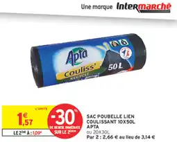 Intermarché Express Sac poubelle lien coulissant apta offre