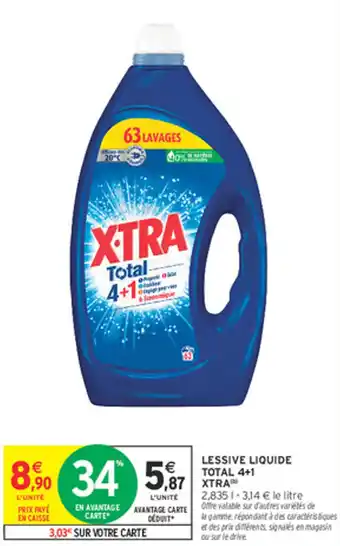 Intermarché Express Lessive liquide total 4+1 xtra offre