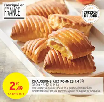 Intermarché Express Chaussons aux pommes x4 offre