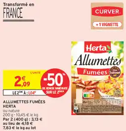 Intermarché Express Allumettes fumées herta offre