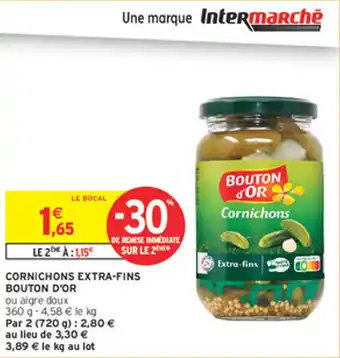 Intermarché Express Cornichons extra-fins bouton d'or offre