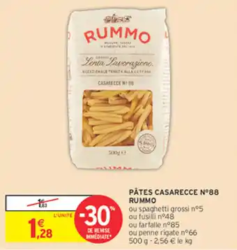 Intermarché Express Pâtes casarecce n°88 rummo offre