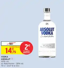 Intermarché Express Vodka absolut offre