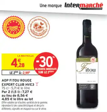 Intermarché Express Aop fitou rouge expert club hve3 offre