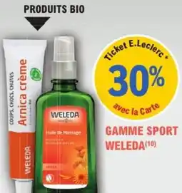 E.Leclerc Parapharmacie Gamme sport weleda offre