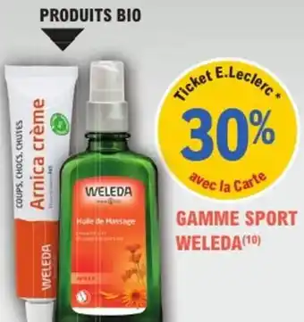 E.Leclerc Parapharmacie Gamme sport weleda offre