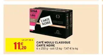 Intermarché Hyper Café Moulu Classique Carte Noire offre