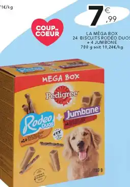 Stokomani PEDIGREE La méga box 24 biscuits rodéo duos +4 jumbone offre