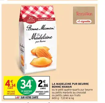 Intermarché Hyper La Madeleine Pur Beurre Bonne Maman offre