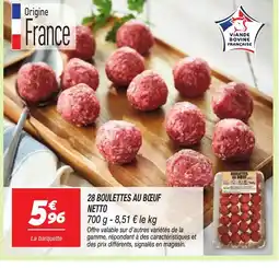 Netto NETTO 28 boulettes au bœuf offre