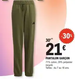 E.Leclerc Sport Pantalon garçon offre