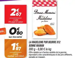 Netto BONNE MAMAN La madeleine pur beurre x12 offre