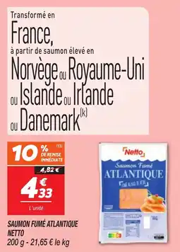 Netto NETTO Saumon fumé atlantique offre