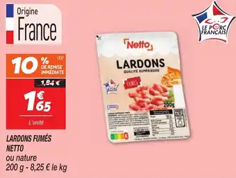 Netto NETTO Lardons fumés offre