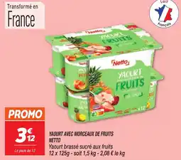 Netto NETTO Yaourt avec morceaux de fruits offre