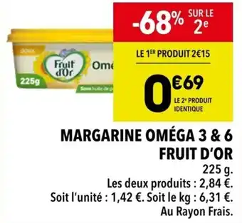 Supeco Margarine omega 3 & 6 fruit d'or offre