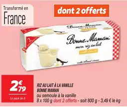 Netto BONNE MAMAN Riz au lait à la vanille offre