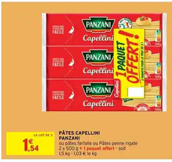 Intermarché Hyper Pates Capellini Panzani offre
