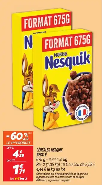 Netto NESTLÉ Céréales nesquik offre