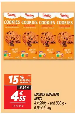 Netto NETTO Cookies nougatine offre