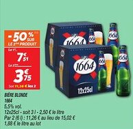 Netto 1664 Bière blonde offre