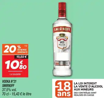 Netto SMIRNOFF Vodka n°21 offre