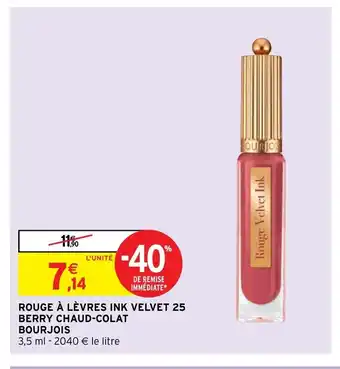 Rouge A Lévres Ink Velvet 25 Berry Chaud-Colat Bourjois
