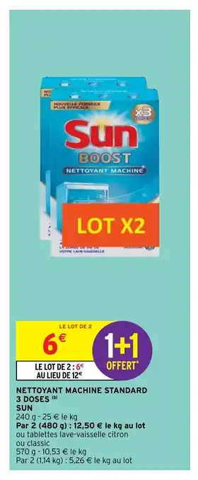 Intermarché Hyper Nettoyant Machine Standard 3 Doses Sun offre