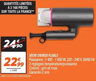 Netto Sèche cheveux pliable offre