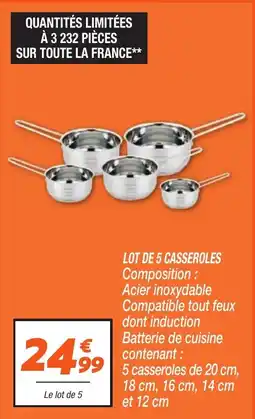 Netto Lot de 5 casseroles offre