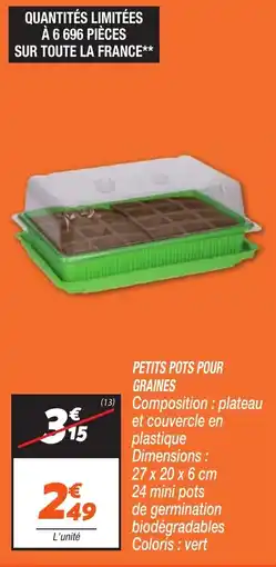 Netto Petits pots pour graines offre