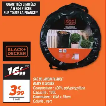 Netto BLACK & DECKER Sac de jardin pliable offre