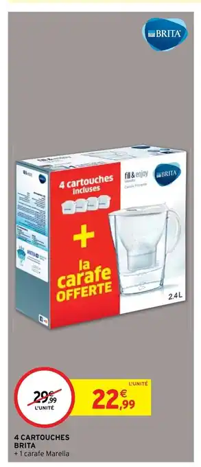 Intermarché Hyper 4 Cartouches Brita offre