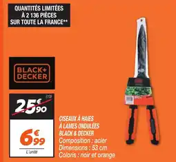 Netto BLACK & DECKER Ciseaux à haies à lames ondulées offre