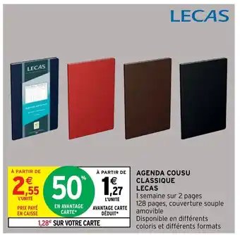 Agenda Cousu Classique Lecas