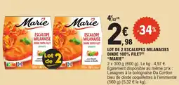 E.Leclerc "MARIE" Lot de 2 escalopes milanaises dinde 100% filet offre